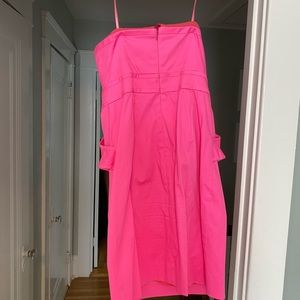 Hot Pink strapless J. Crew dress